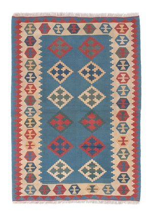 Kelim Carpet - orientalisk matta - 170 x 117 cm - blå