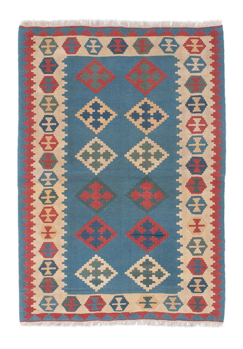 Kelim Carpet - orientalisk matta - 170 x 117 cm - blå