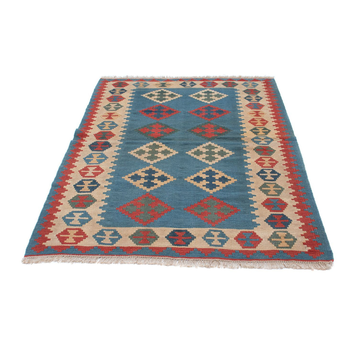 Kelim Carpet - orientalisk matta - 170 x 117 cm - blå