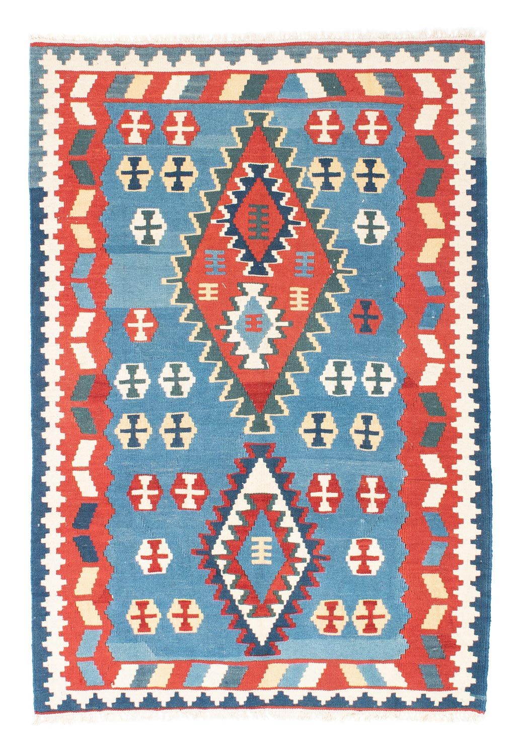 Kelim Carpet - orientalisk matta - 173 x 118 cm - blå