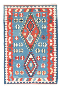 Kelim Carpet - orientalisk matta - 173 x 118 cm - blå