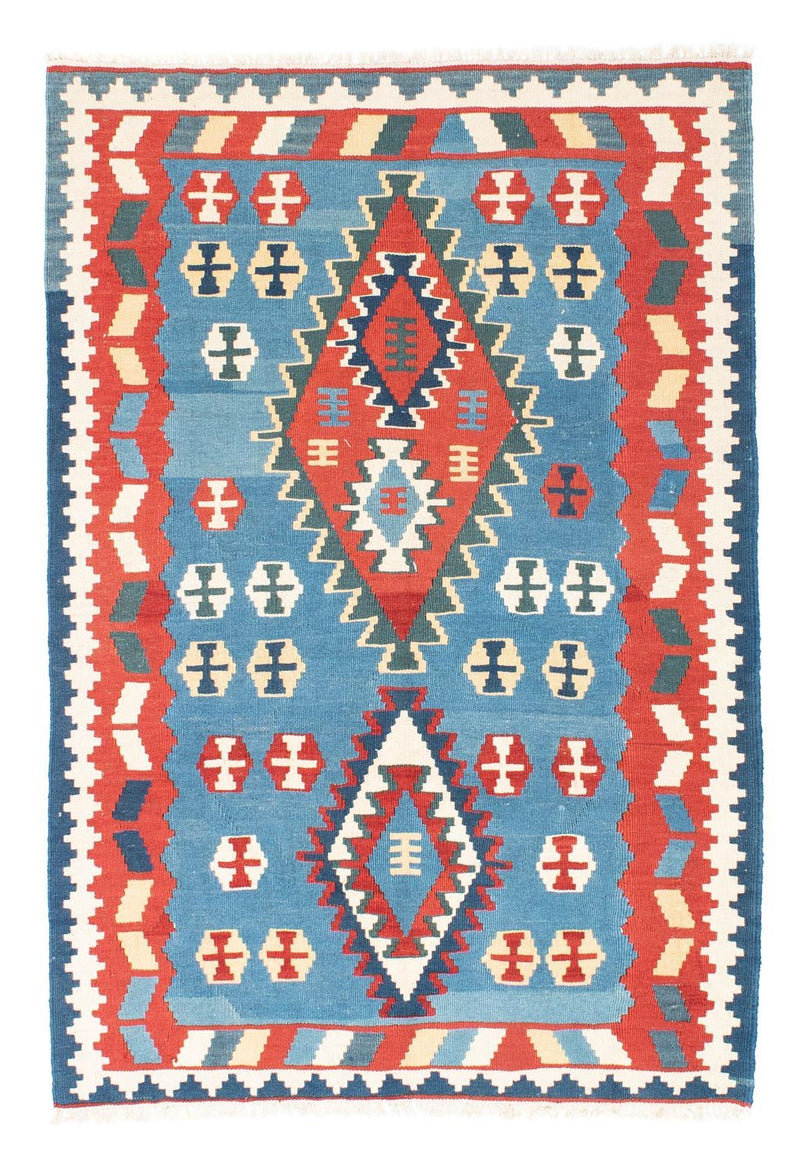 Kelim Carpet - orientalisk matta - 173 x 118 cm - blå