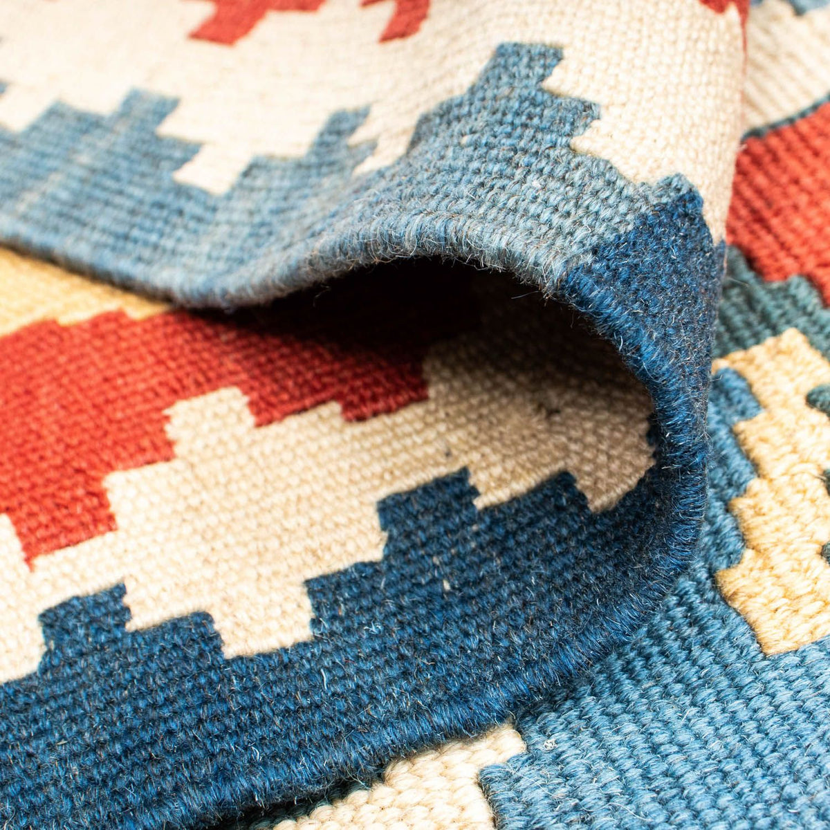 Kelim Carpet - orientalisk matta - 173 x 118 cm - blå