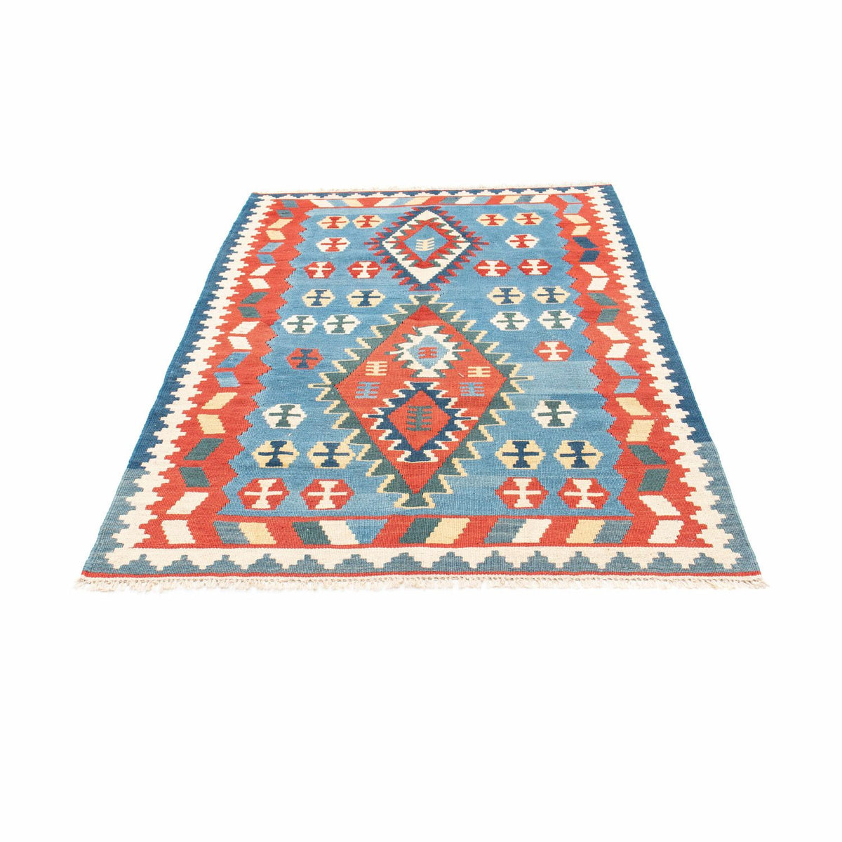 Kelim Carpet - orientalisk matta - 173 x 118 cm - blå