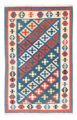 Kelim Carpet - orientalisk matta - 185 x 112 cm - blå