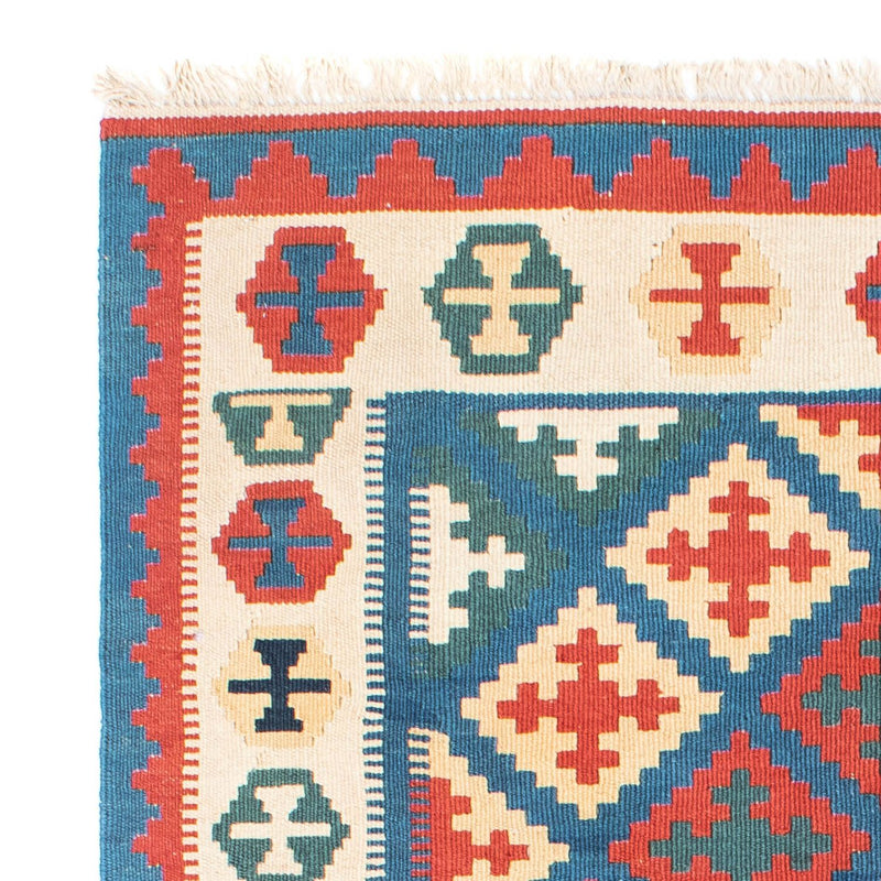 Kelim Carpet - orientalisk matta - 185 x 112 cm - blå