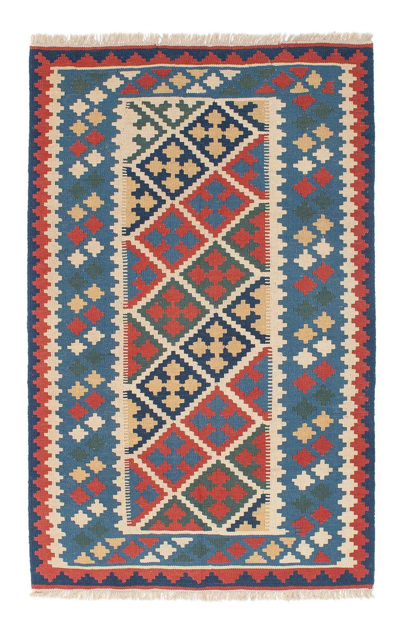 Kelim Carpet - orientalisk matta - 174 x 115 cm - blå