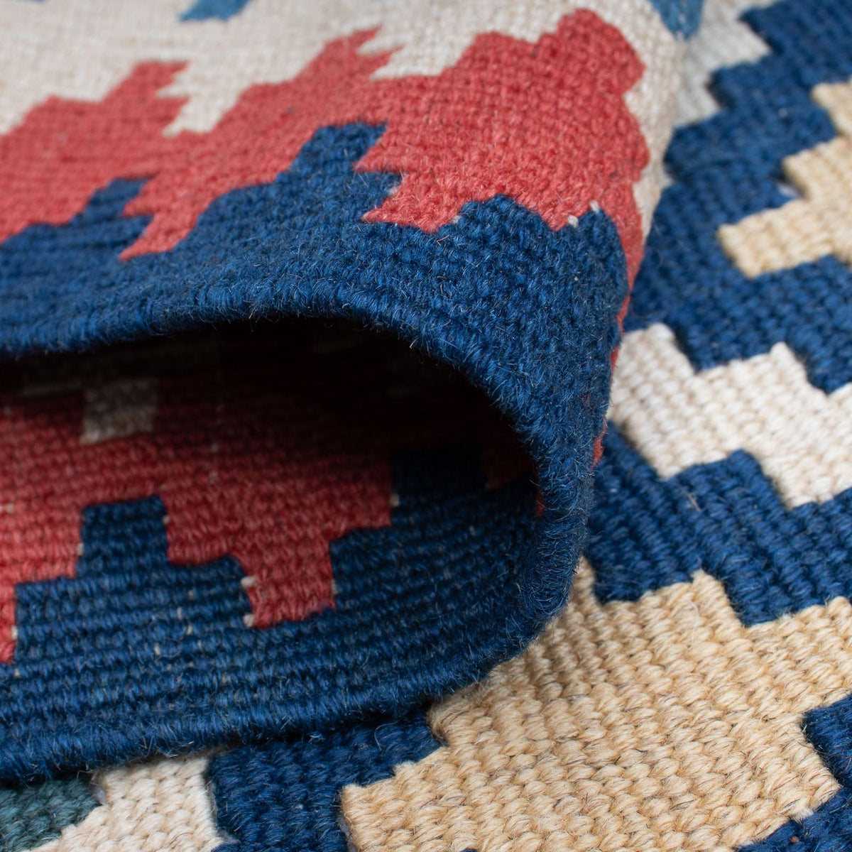 Kelim Carpet - orientalisk matta - 174 x 115 cm - blå