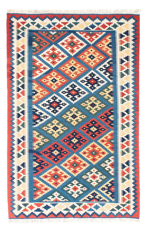 Kelim Carpet - orientalisk matta - 182 x 122 cm - blå
