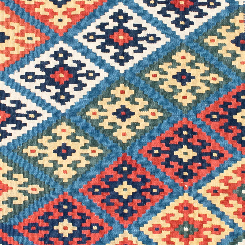 Kelim Carpet - orientalisk matta - 182 x 122 cm - blå