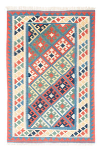 Kelim Carpet - orientalisk matta - 173 x 130 cm - blå