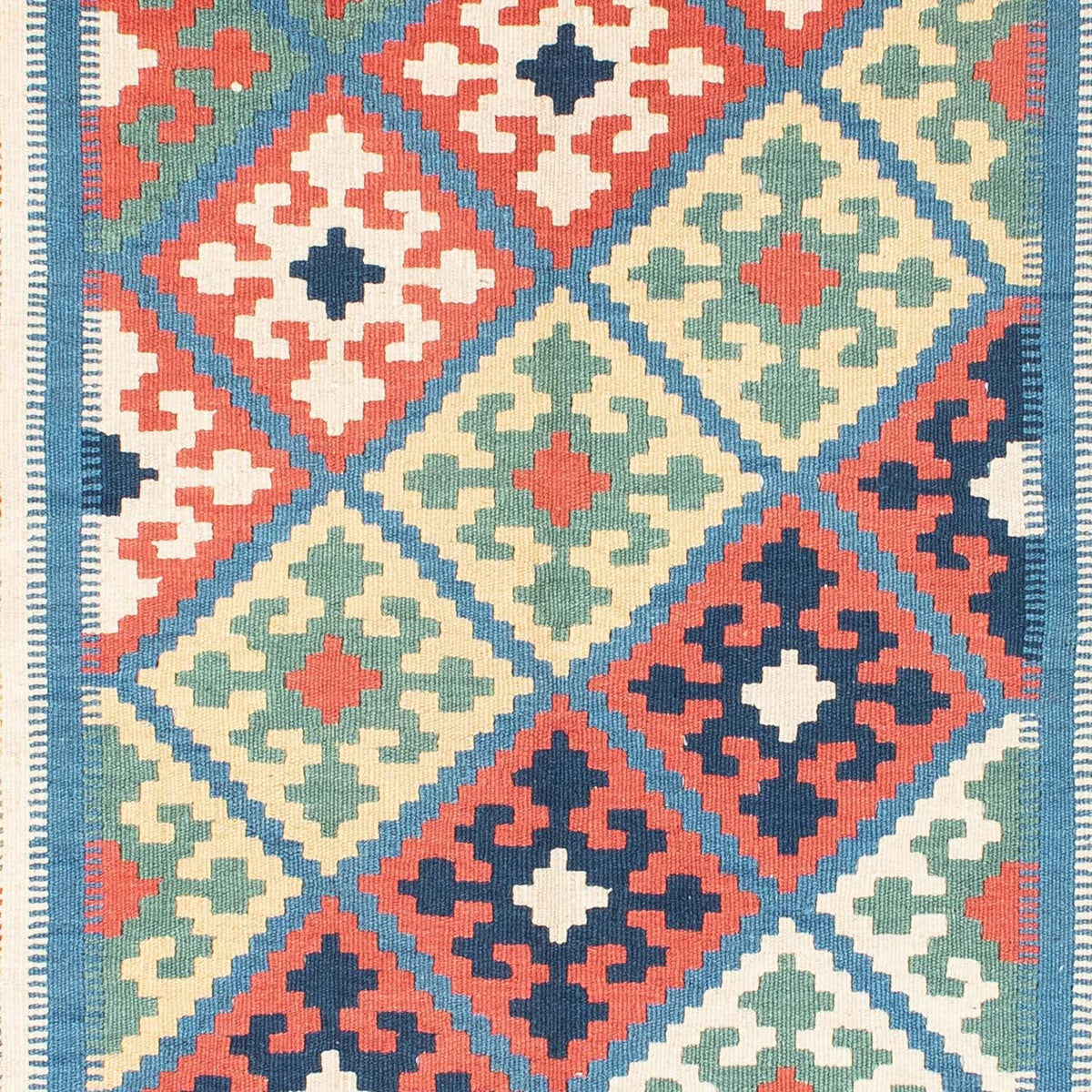 Kelim Carpet - orientalisk matta - 173 x 130 cm - blå