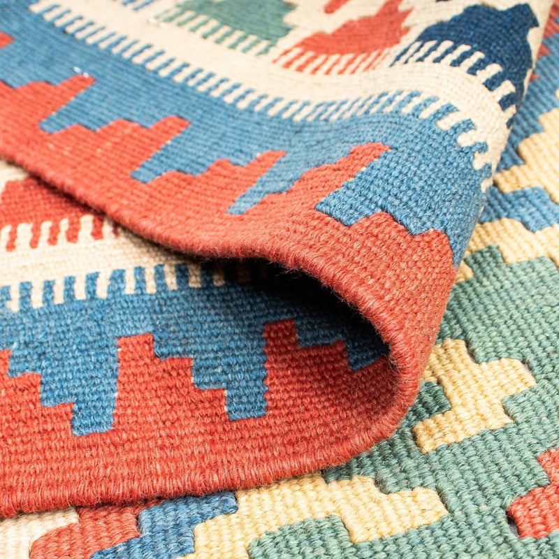 Kelim Carpet - orientalisk matta - 173 x 130 cm - blå