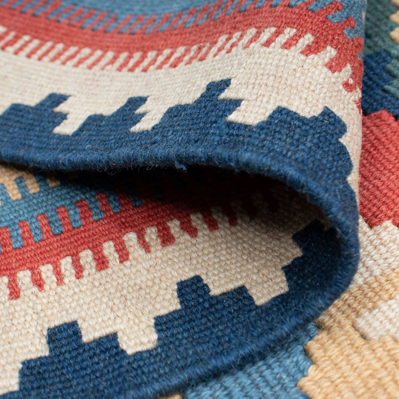 Kelim Carpet - orientalisk matta - 177 x 117 cm - blå