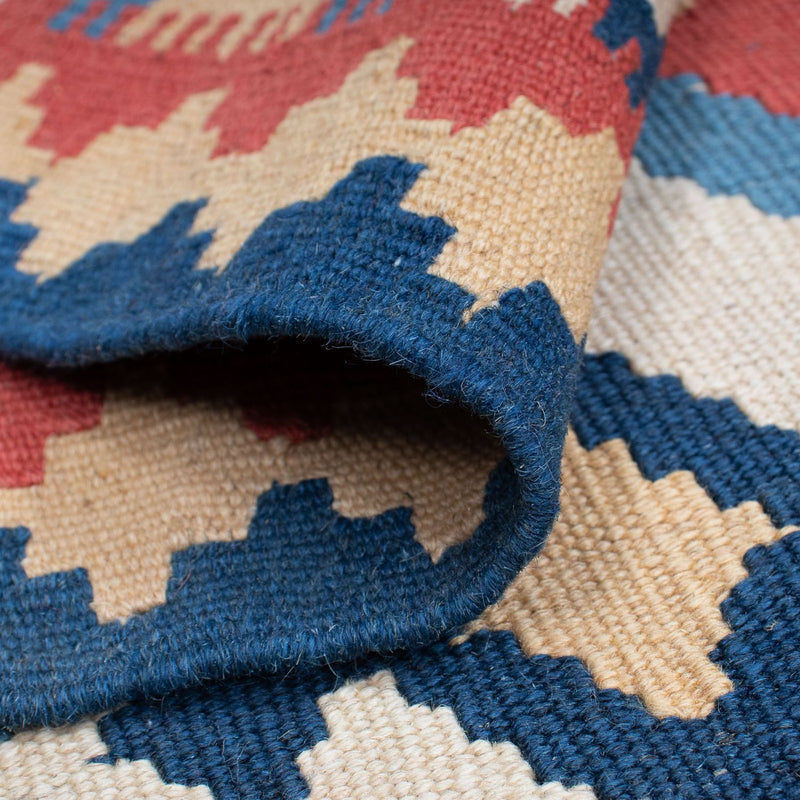 Kelim Carpet - orientalisk matta - 183 x 123 cm - blå