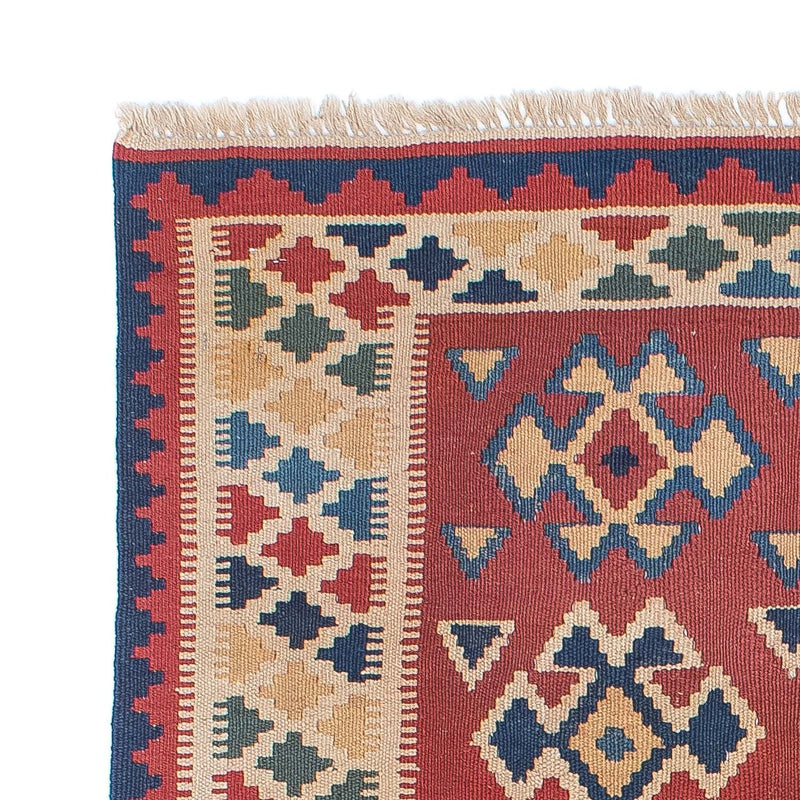 Kelim Carpet - orientalisk matta - 156 x 105 cm - mörkröd