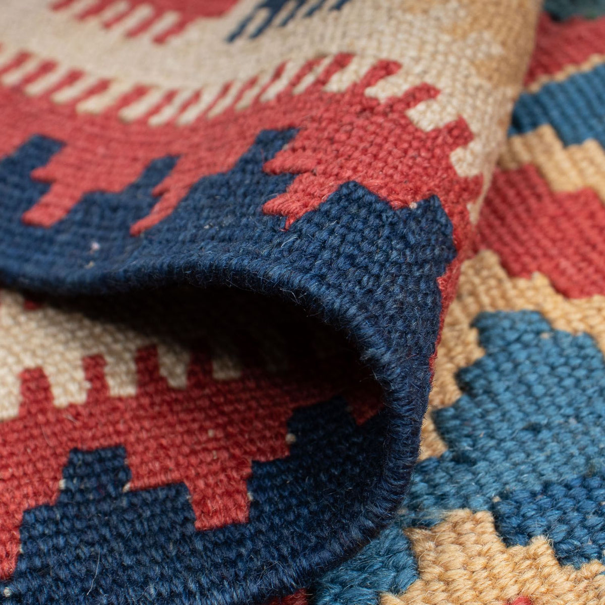 Kelim Carpet - orientalisk matta - 156 x 105 cm - mörkröd