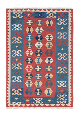 Kelim Carpet - orientalisk matta - 167 x 113 cm - blå