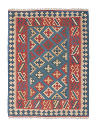 Kelim Carpet - orientalisk matta - 178 x 128 cm - blå