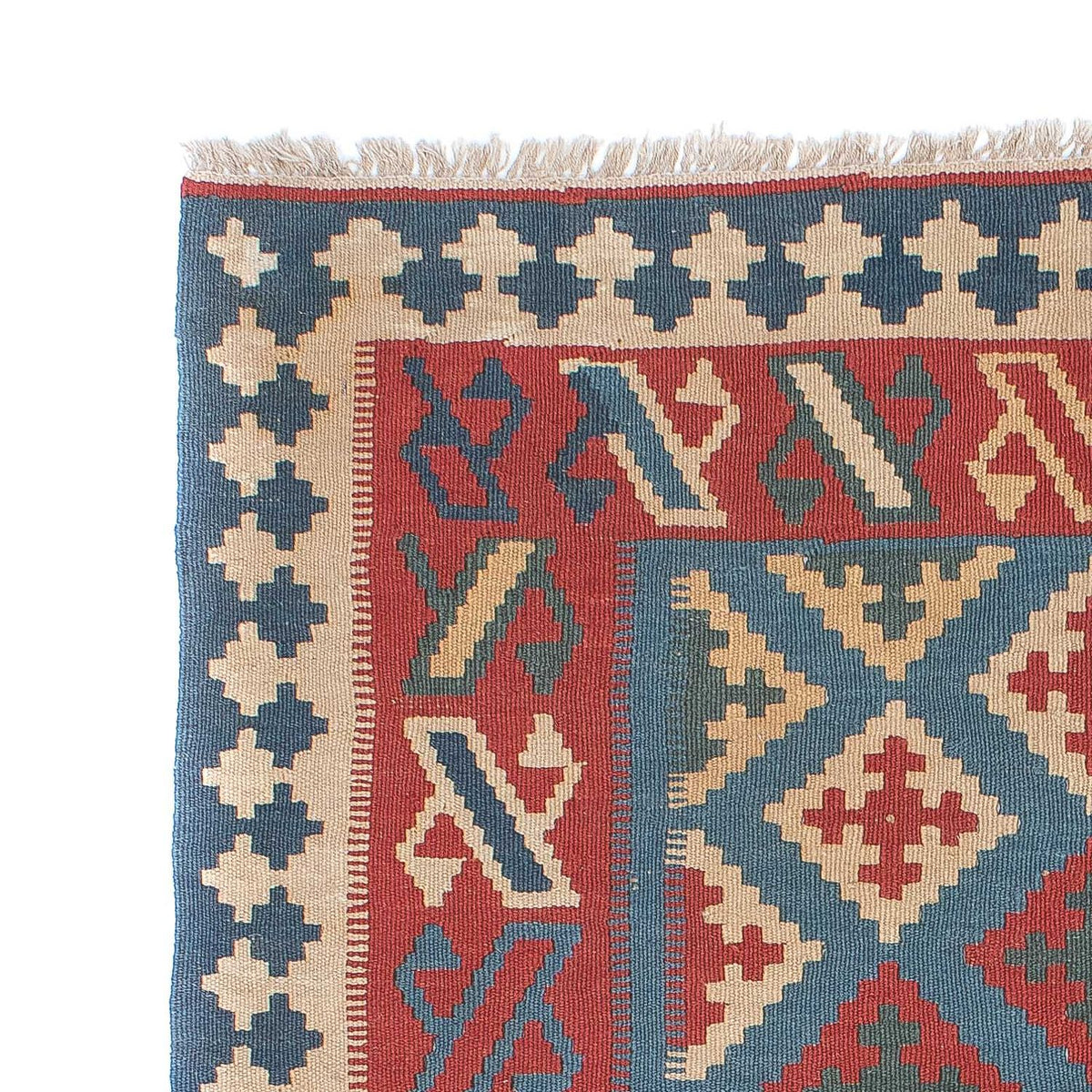 Kelim Carpet - orientalisk matta - 178 x 128 cm - blå