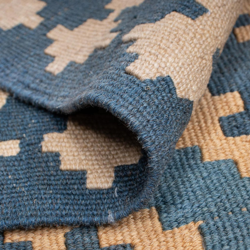 Kelim Carpet - orientalisk matta - 178 x 128 cm - blå