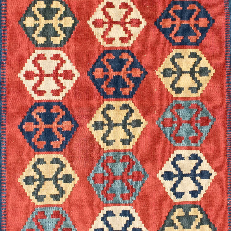 Kelim Carpet - orientalisk matta - 152 x 106 cm - röd