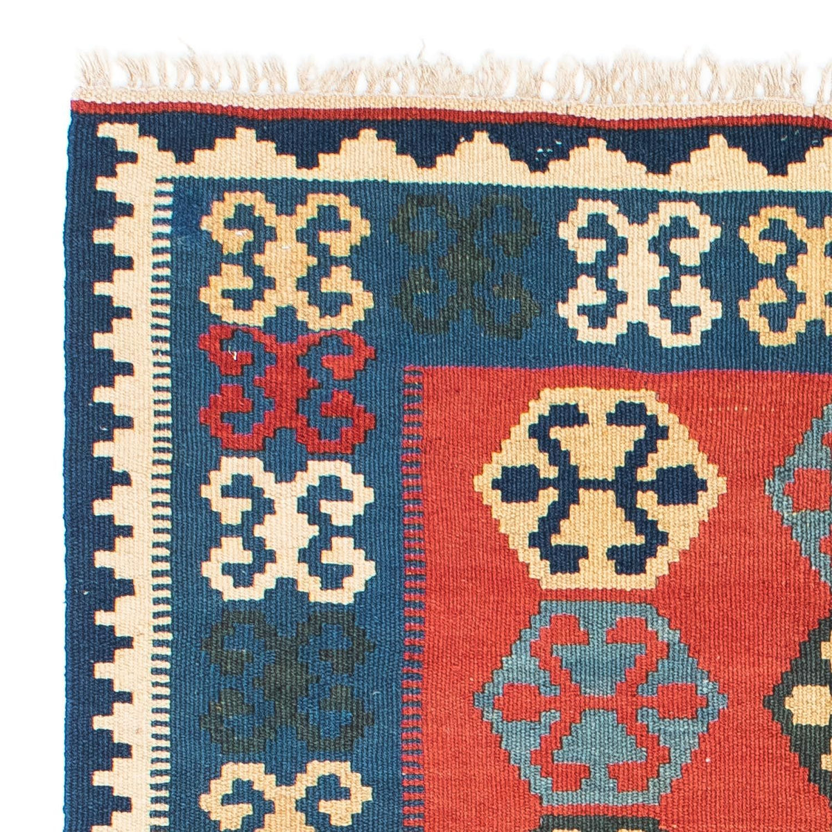 Kelim Carpet - orientalisk matta - 152 x 106 cm - röd
