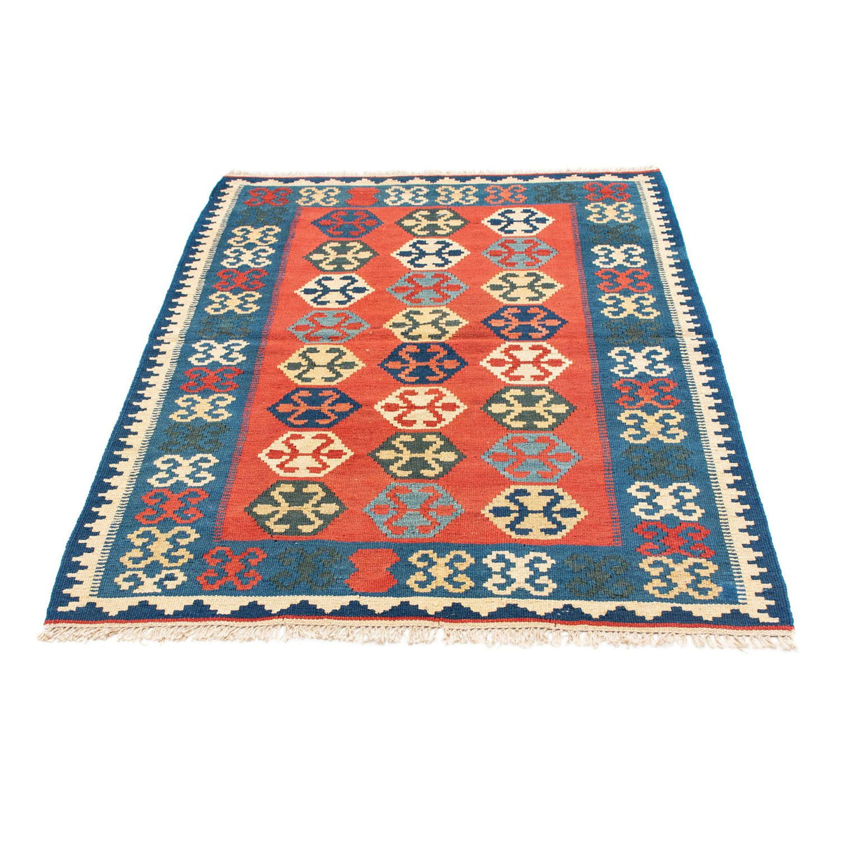 Kelim Carpet - orientalisk matta - 152 x 106 cm - röd