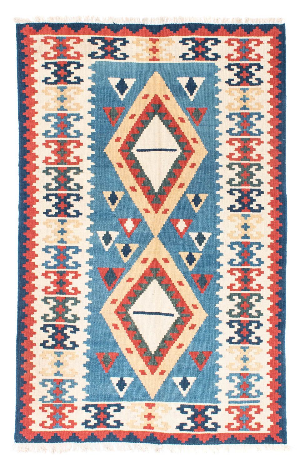 Kelim Carpet - orientalisk matta - 183 x 116 cm - turkos