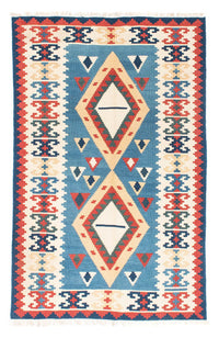 Kelim Carpet - orientalisk matta - 183 x 116 cm - turkos