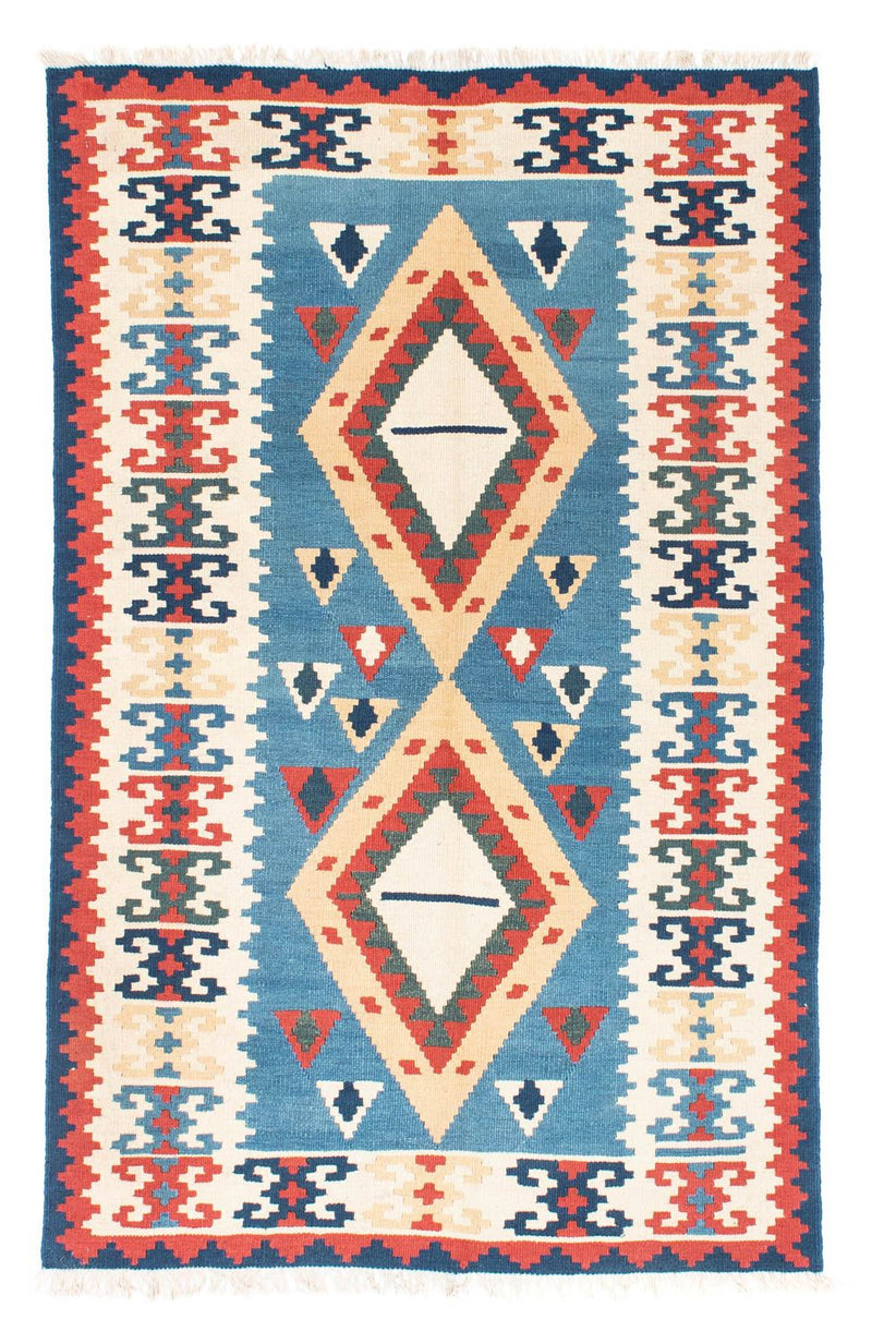 Kelim Carpet - orientalisk matta - 183 x 116 cm - turkos