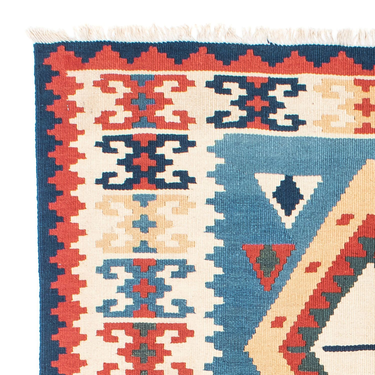 Kelim Carpet - orientalisk matta - 183 x 116 cm - turkos