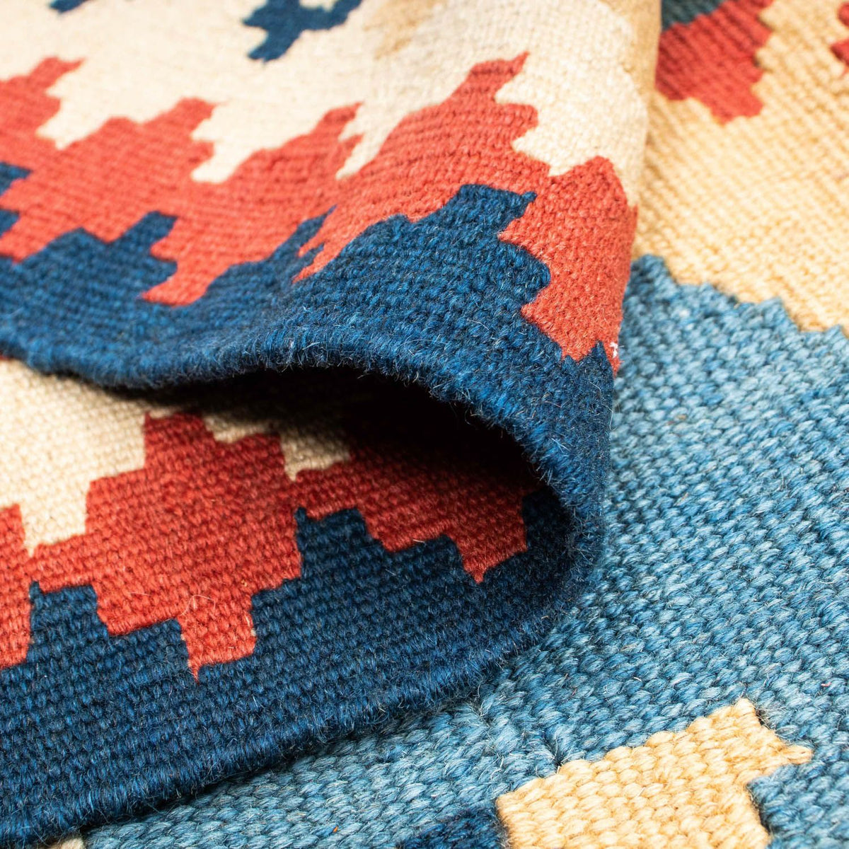 Kelim Carpet - orientalisk matta - 183 x 116 cm - turkos