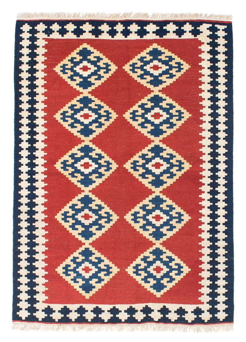 Kelim Carpet - orientalisk matta - 148 x 108 cm - röd