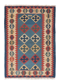 Kelim Carpet - orientalisk matta - 171 x 118 cm - blå