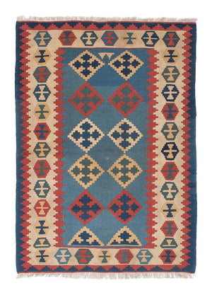 Kelim Carpet - orientalisk matta - 171 x 118 cm - blå
