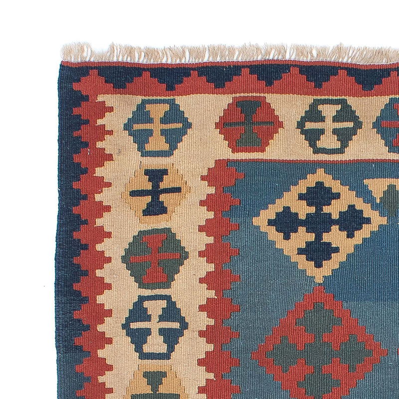 Kelim Carpet - orientalisk matta - 171 x 118 cm - blå