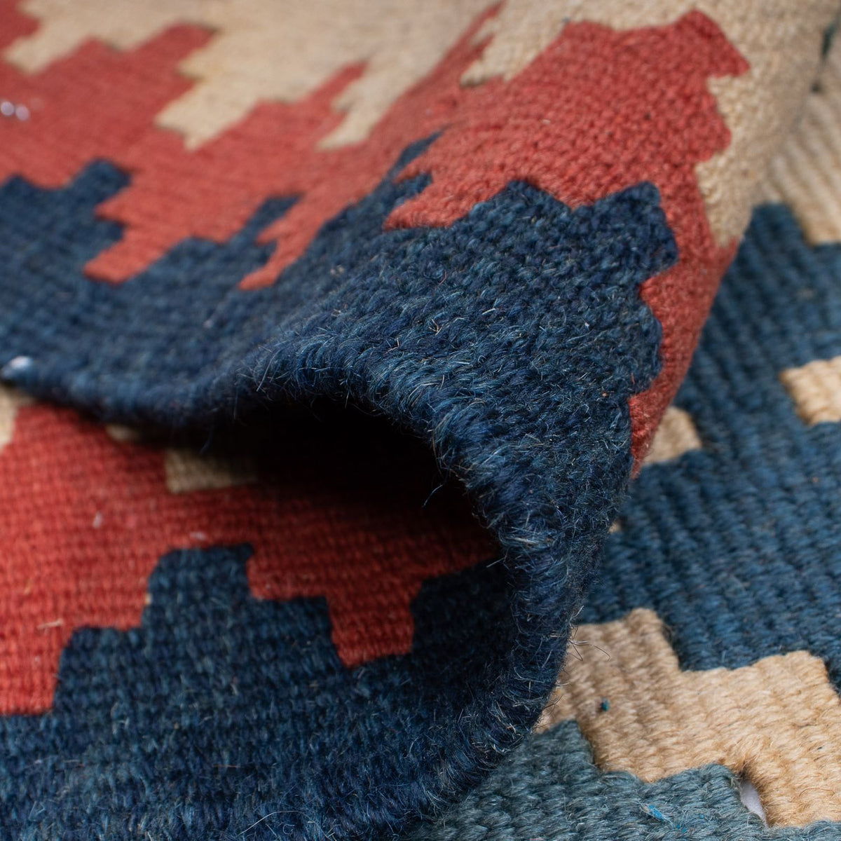 Kelim Carpet - orientalisk matta - 171 x 118 cm - blå