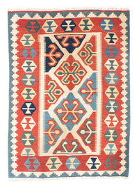 Kelim Carpet - orientalisk matta - 152 x 110 cm - röd