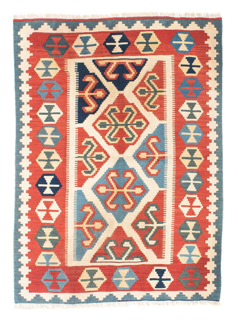 Kelim Carpet - orientalisk matta - 152 x 110 cm - röd