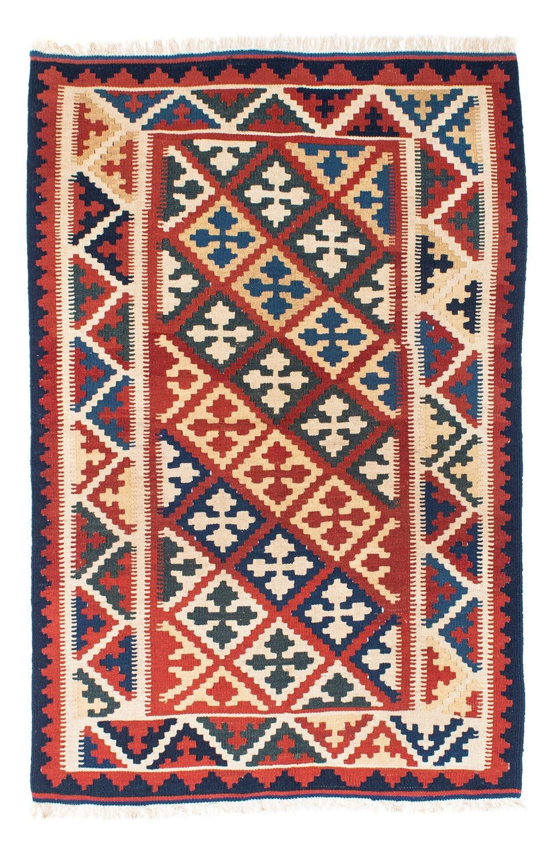 Kelim Carpet - orientalisk matta - 160 x 112 cm - röd
