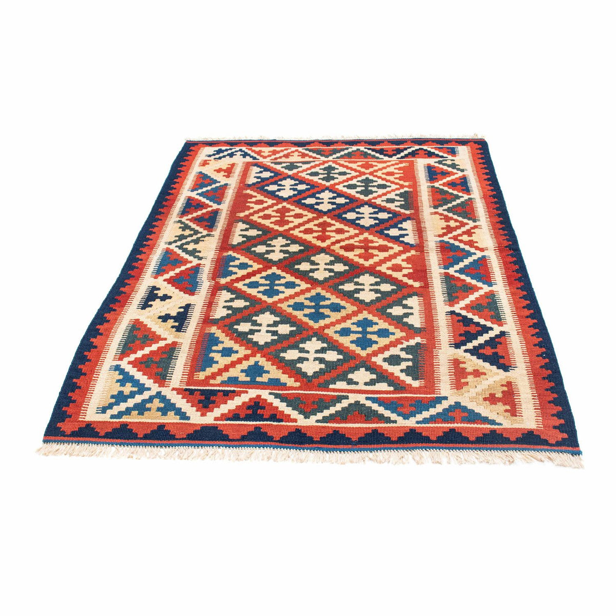 Kelim Carpet - orientalisk matta - 160 x 112 cm - röd