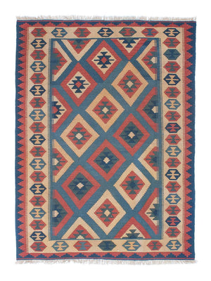 Kelim Carpet - orientalisk matta - 172 x 125 cm - blå