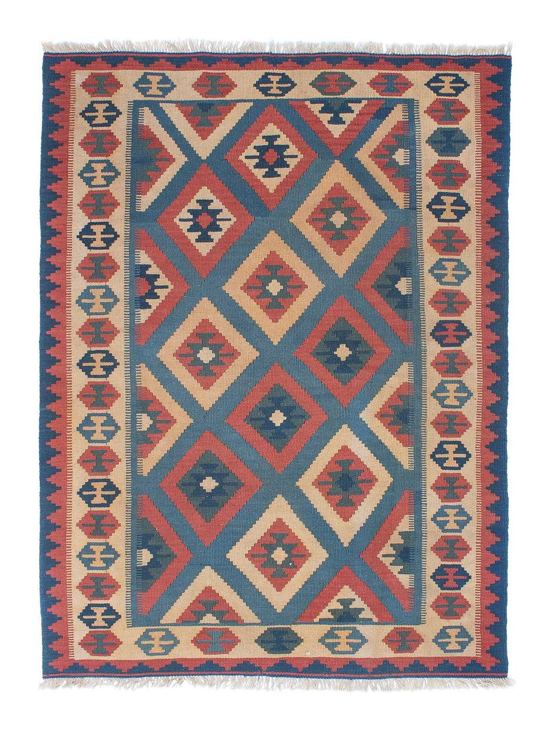 Kelim Carpet - orientalisk matta - 172 x 125 cm - blå