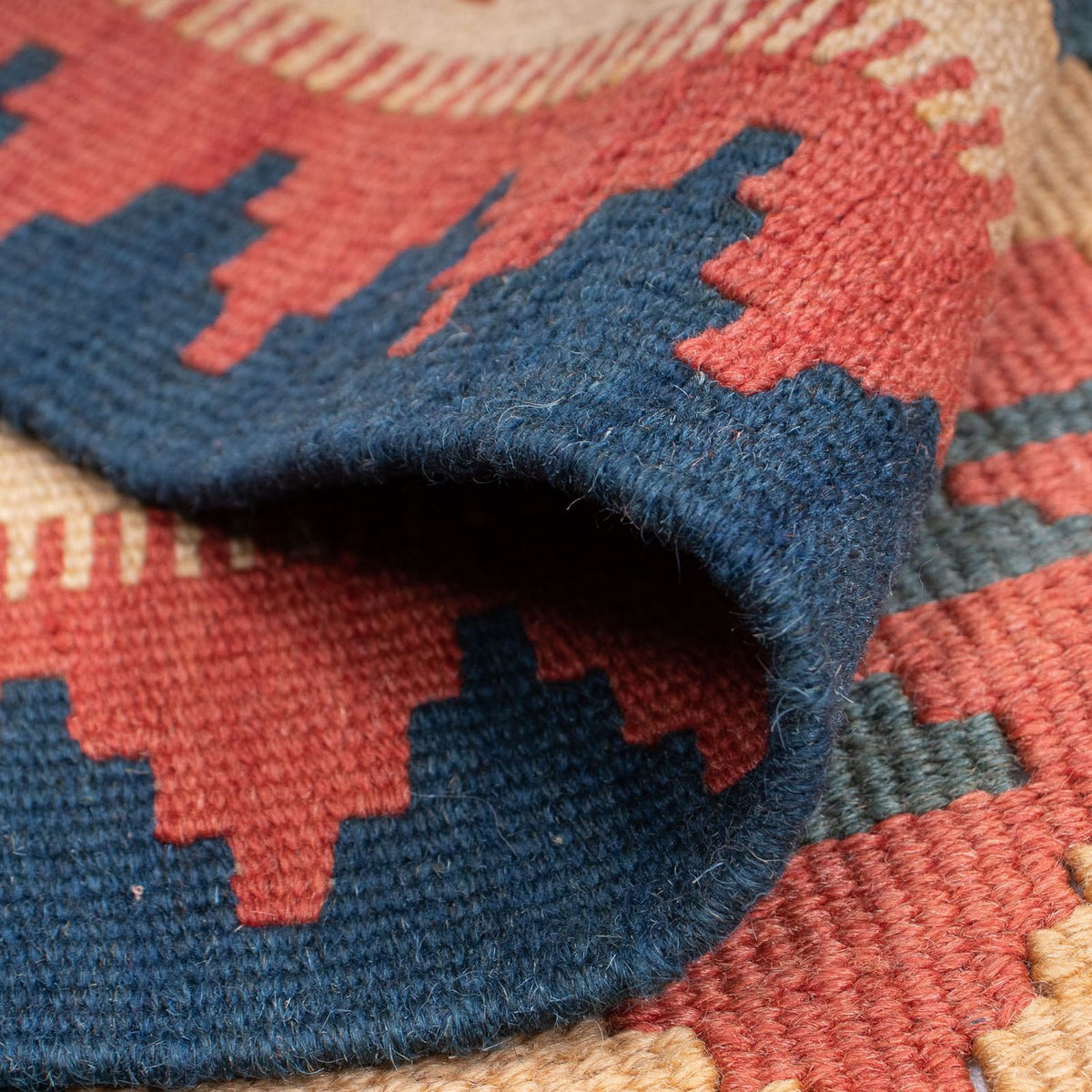 Kelim Carpet - orientalisk matta - 172 x 125 cm - blå