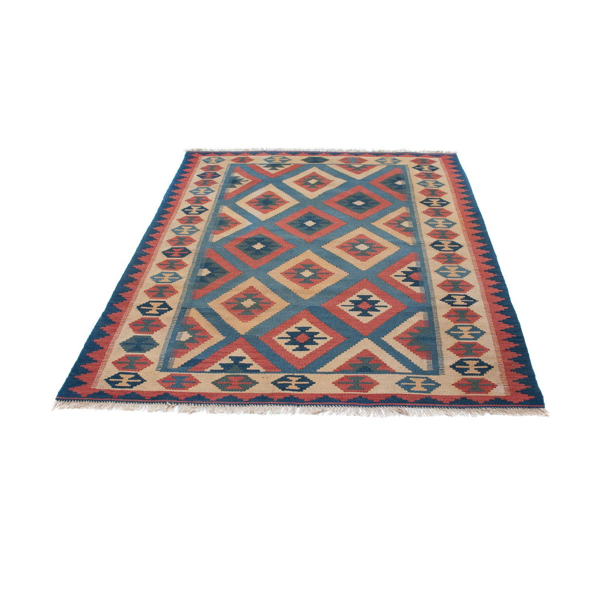Kelim Carpet - orientalisk matta - 172 x 125 cm - blå