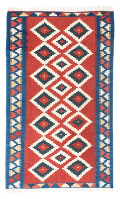 Kelim Carpet - orientalisk matta - 156 x 98 cm - röd