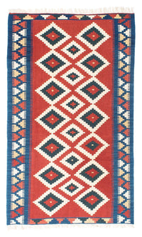 Kelim Carpet - orientalisk matta - 156 x 98 cm - röd