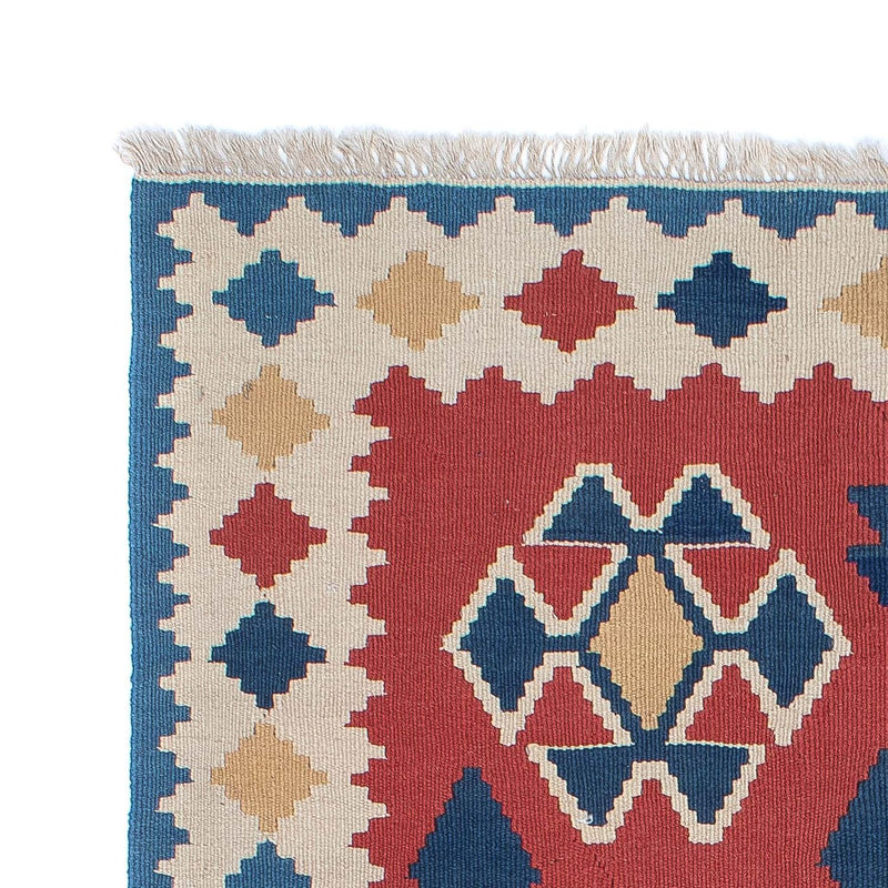 Kelim Carpet - orientalisk matta - 180 x 120 cm - mörkröd