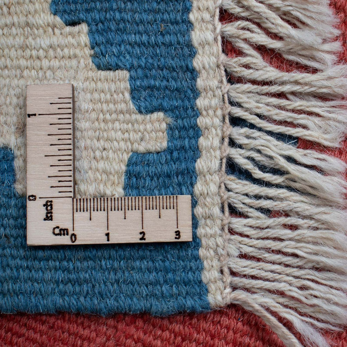 Kelim Carpet - orientalisk matta - 180 x 120 cm - mörkröd